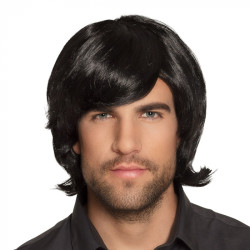 Pánska čierna parochňa Spike Retro